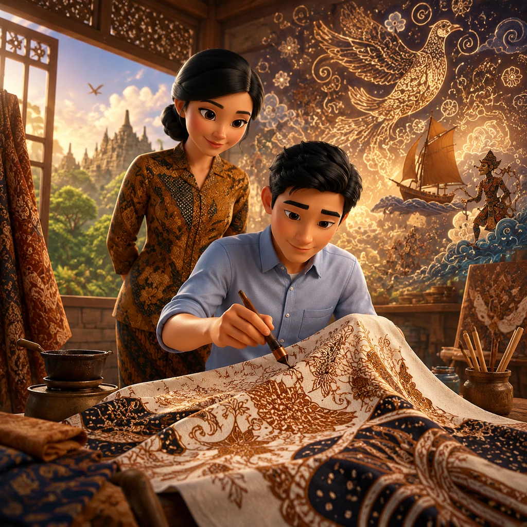 The Art of Stylized Batik: Bima’s Creative Journey - Educational stories