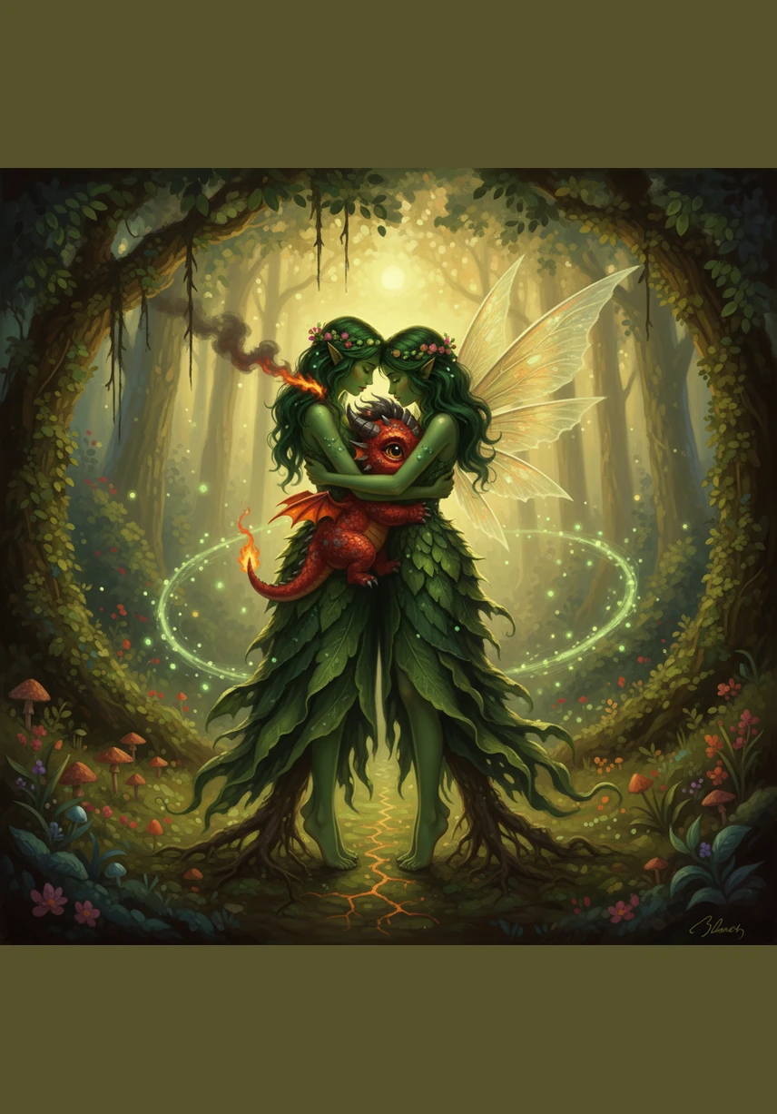 They tried to part ways at the edge of the woods, but their feet refused to move, and their hearts pulled them back into one last embrace. For days, they lingered in the threshold of their home, clinging to the familiar comfort of their shared life while knowing the change was inevitable for the balance of nature.