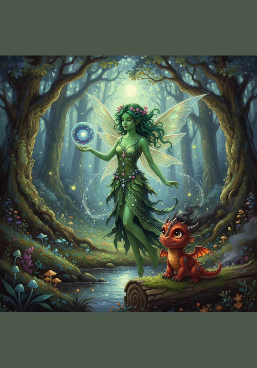 Elara brushed her hand against Ember’s warm snout, whispering a final blessing of green magic to protect him in the cold heights of the world. Tears like morning dew fell from her eyes as she accepted that truly loving him meant allowing him to fly to the places where she could not follow.