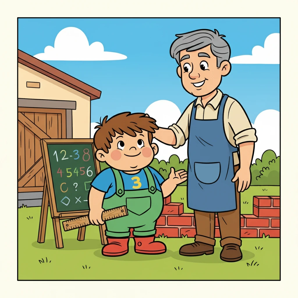 „Maestre,” a întrebat Ionel, „câte cărămizi vom folosi pentru gard?” Maestrul a zâmbit, punându-și mâna pe umărul ucenicului. „Vom afla folosind matematica, Ionel!”