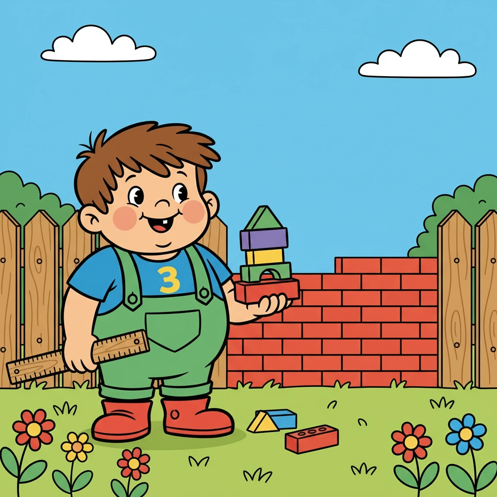 După calcule, au aflat că aveau nevoie de un anumit număr de cărămizi pentru a construi gardul. Ionel a fost încântat de rezultat.