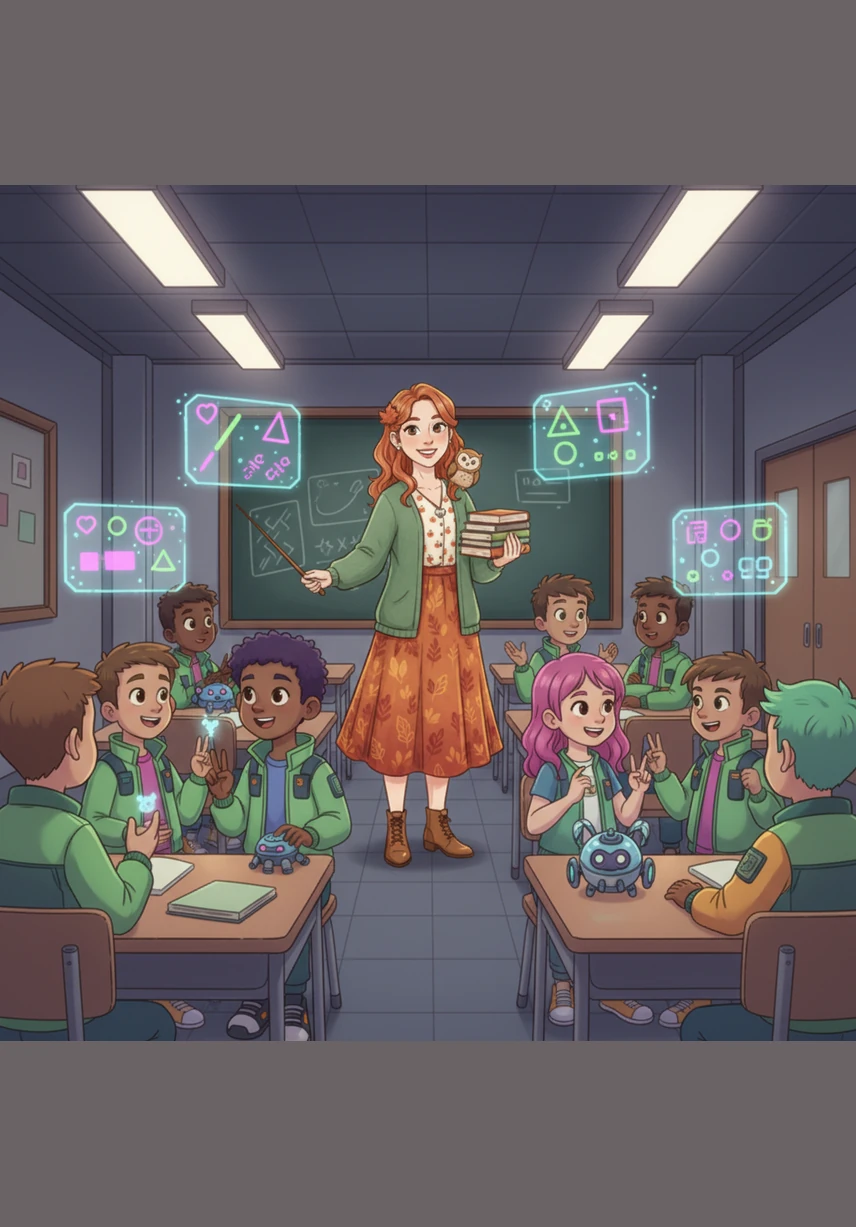 The students stand in pairs, practicing a short dialogue about their favorite colors and toys. The room is a buzz of I like blue and My favorite is green, as confidence begins to bloom in every corner of the room.