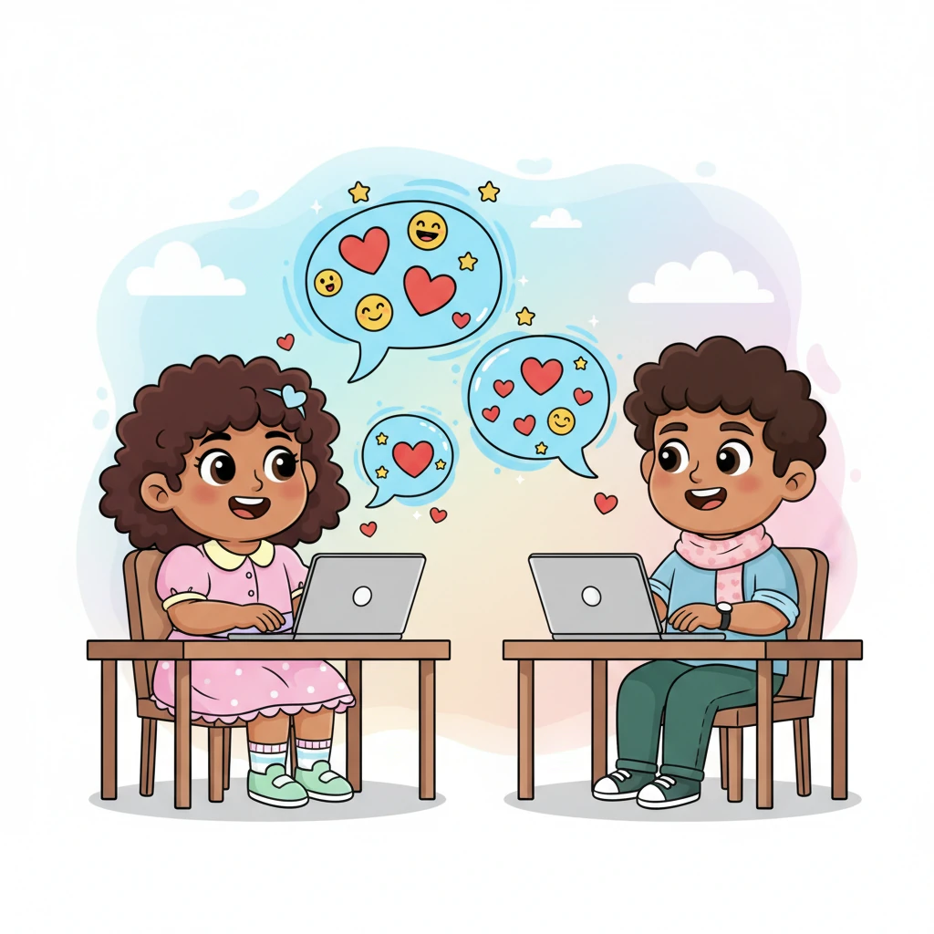 Rohila and Vasudev's story begins with a spark online! Through a friendly marriage broker, their profiles connect, and they start sending cheerful messages back and forth. Little hearts and smiley faces float around their cartoon speech bubbles as they type away, excited to get to know each other.