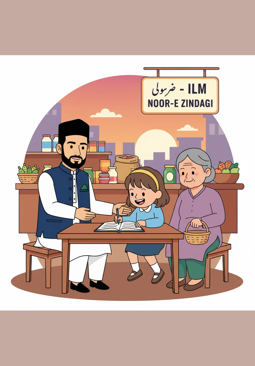 Shehbaz takes a seat at a humble wooden table among the townspeople, enjoying the meal and listening to their stories. The barriers between leader and citizen vanish in the warm glow of the evening sun.