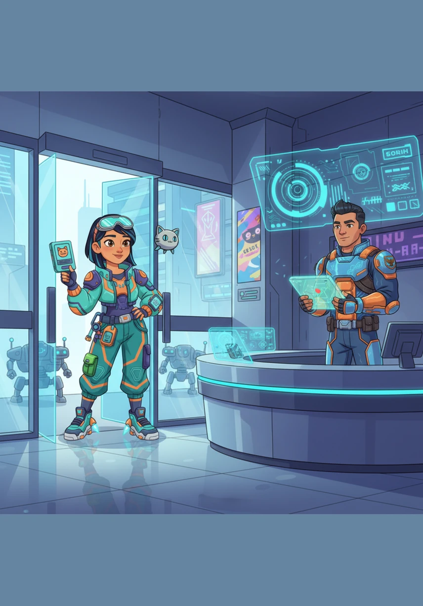 Sinar matahari pagi menyinari gedung bank yang modern saat Maya berjalan masuk dan menyapa petugas keamanan dengan anggukan ramah. Suasana lobi yang tenang namun profesional memberikan energi positif baginya untuk memberikan pelayanan terbaik kepada setiap nasabah.