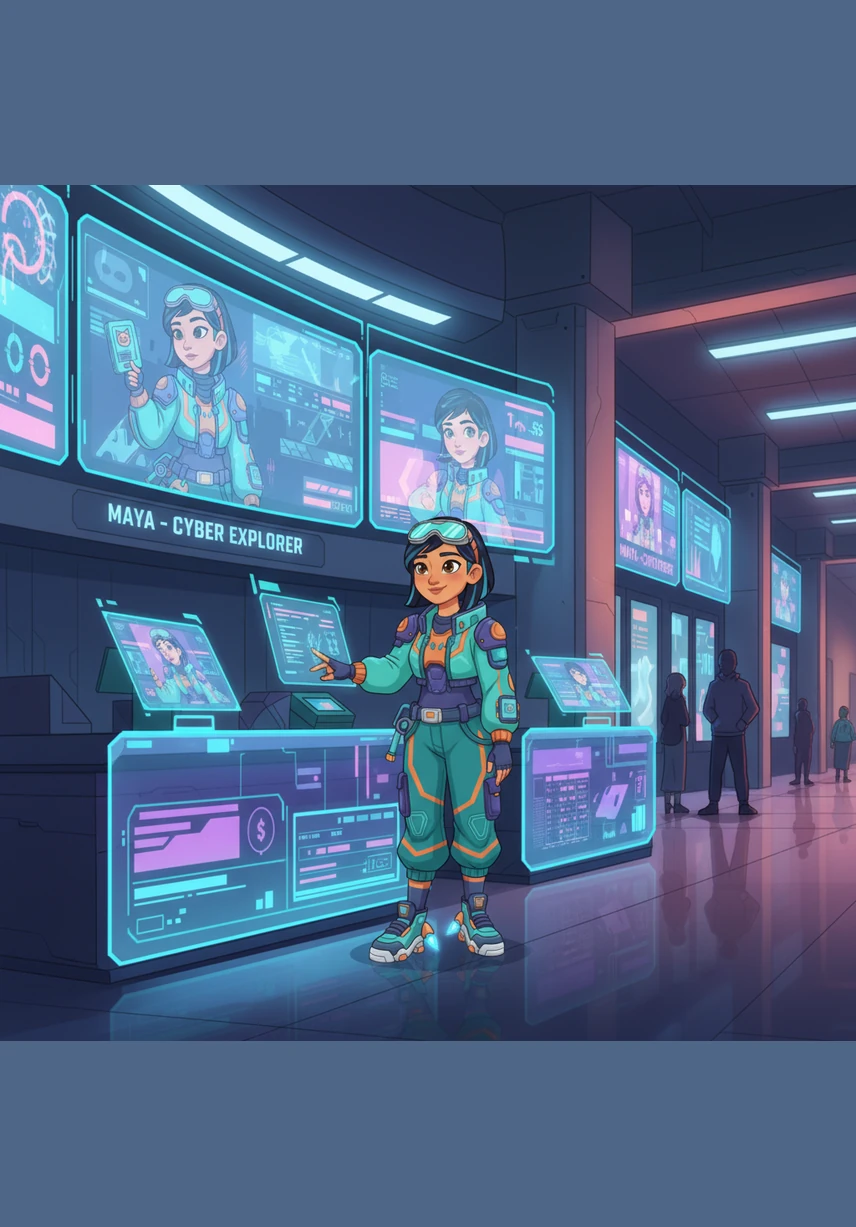 Di balik meja loketnya, Maya mulai menyiapkan peralatan kerja, menyalakan komputer, dan menata tumpukan uang tunai dengan sangat teliti. Ia memastikan segala sesuatunya siap dan bersih sebelum pintu bank dibuka untuk para nasabah yang mulai berdatangan.