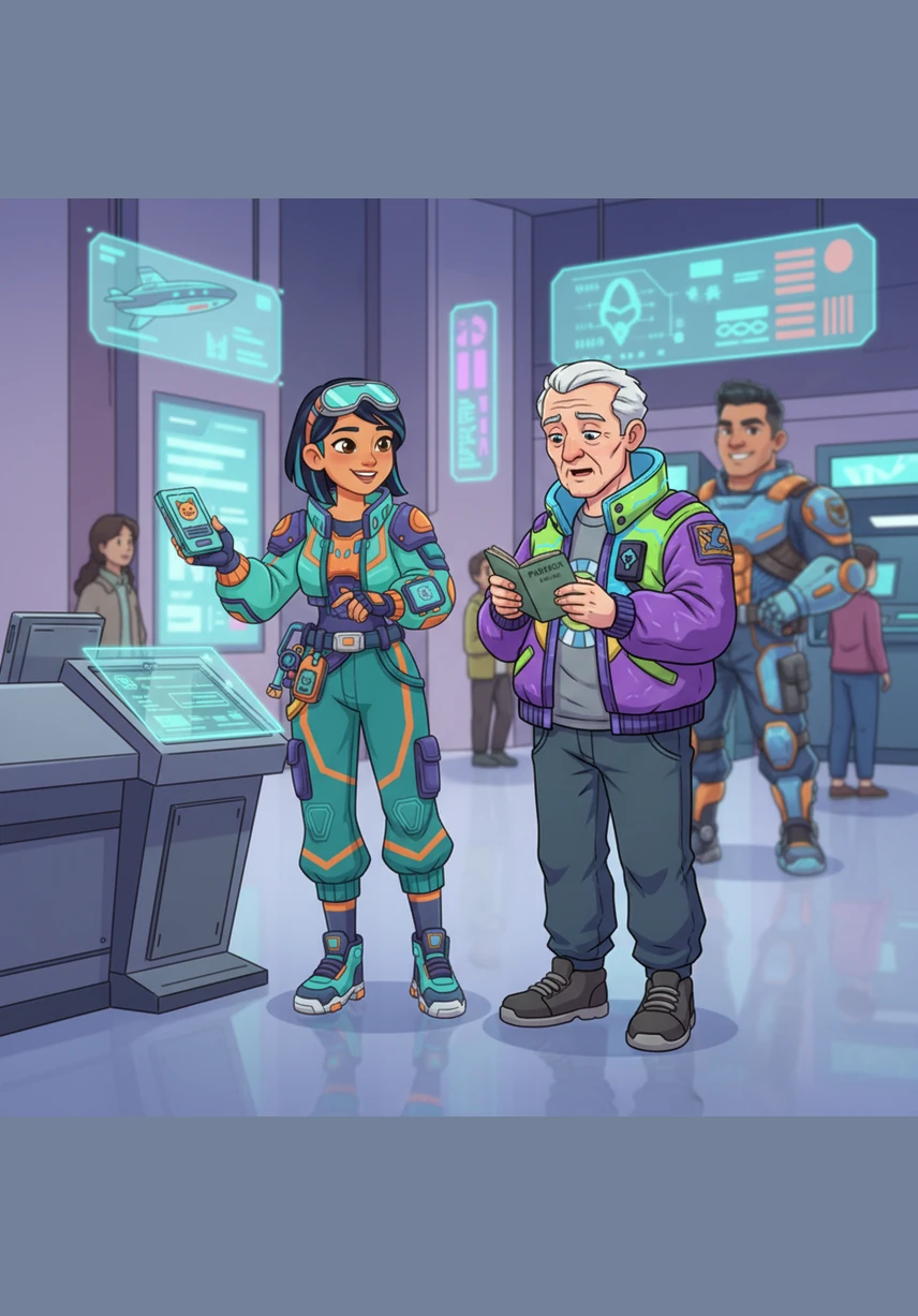 Nasabah pertama adalah seorang kakek tua yang tampak bingung dengan buku tabungannya, dan Maya menyambutnya dengan senyum paling tulus. Dengan suara yang lembut, ia menjelaskan setiap detail transaksi dan membantu sang kakek hingga ia merasa tenang dan sangat terbantu.