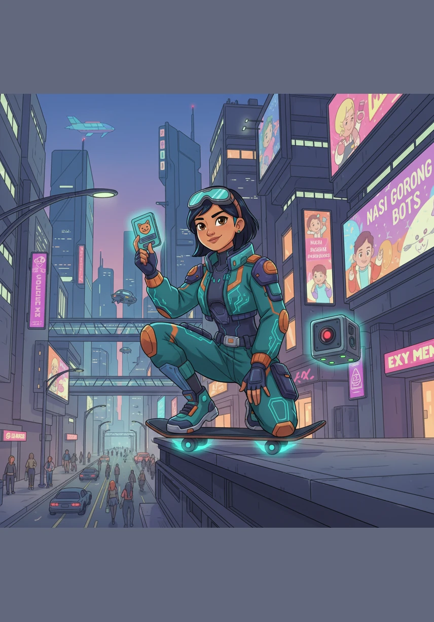 Maya melangkah keluar dari gedung bank saat lampu-lampu jalanan kota Jakarta mulai menyala dengan indah di bawah langit senja. Ia menghirup udara sore dengan perasaan puas, menyadari bahwa dedikasinya hari ini telah membantu banyak orang mengelola kebutuhan finansial mereka.