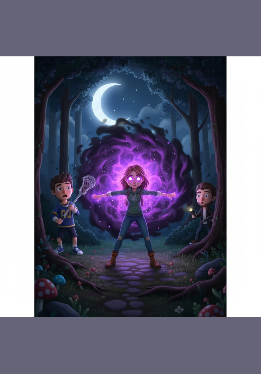 During a moonlit confrontation, Allison’s mutant abilities finally erupted in a burst of violet light, pushing back a dark shadow that threatened them. Liam watched in awe, realizing that Allison was a bridge between the world of hunters and the world of the supernatural.