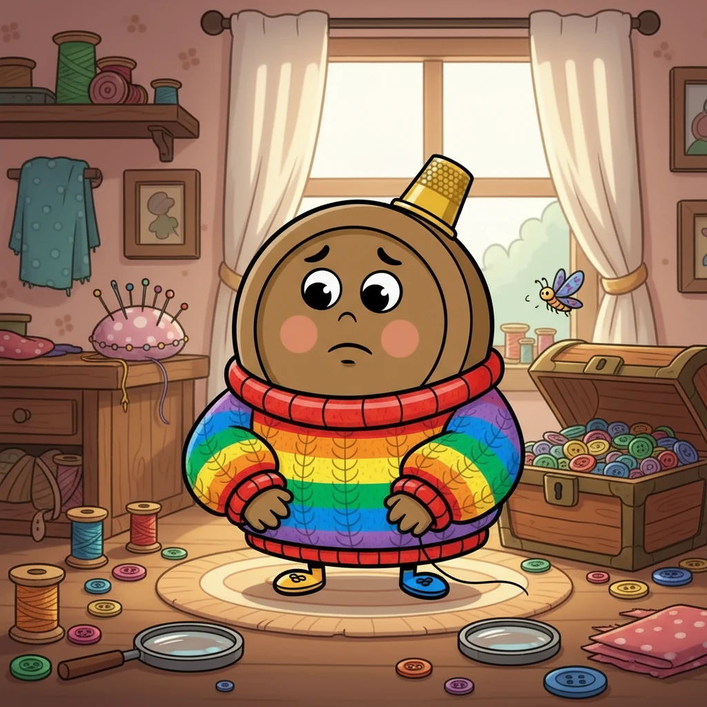 Barnaby Button loved his rainbow-striped sweater. It was soft and cozy, perfect for collecting treasures in its deep pockets. But Barnaby only ever saw the tiny holes that seemed to appear from nowhere.