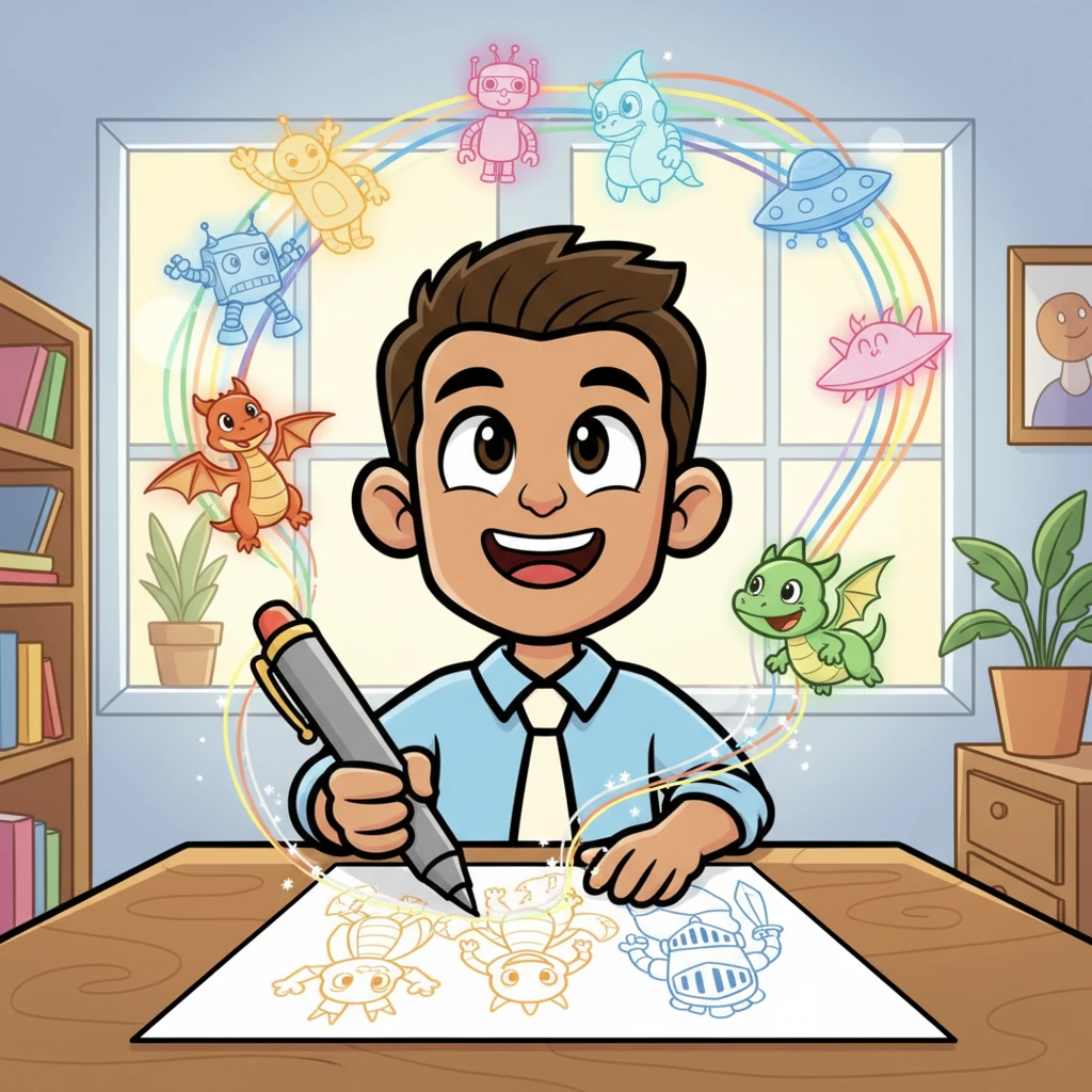 Suddenly, work wasn't just refuge; it was an exhilarating playground of possibilities. Leo found himself sketching whimsical characters and brainstorming fantastical plotlines, his pen dancing across the paper with newfound energy. The old hollow feeling was rapidly being filled with vibrant purpose.