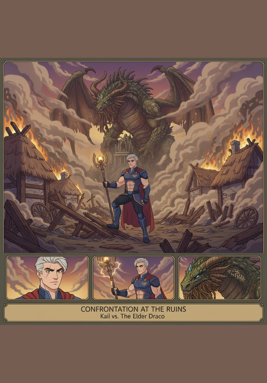 Surrounded by smoke and the cries of his people, Kael realized it wasn't bad luck that had brought him to this moment of failure. He saw clearly that his own choices and the days he had wasted were the true enemies that had paralyzed him with fear.