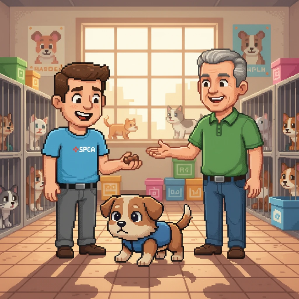 A New Friend at the Shelter - animal