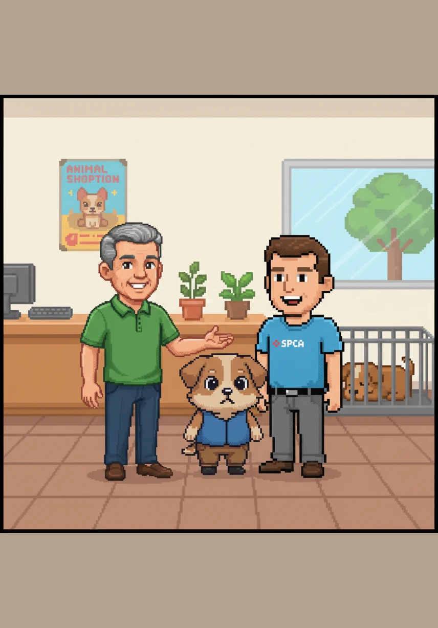 David signs his name on the volunteer schedule for next week. He says goodbye to the animals and the staff with a big smile on his face. He cannot wait to come back and help his furry friends again soon.