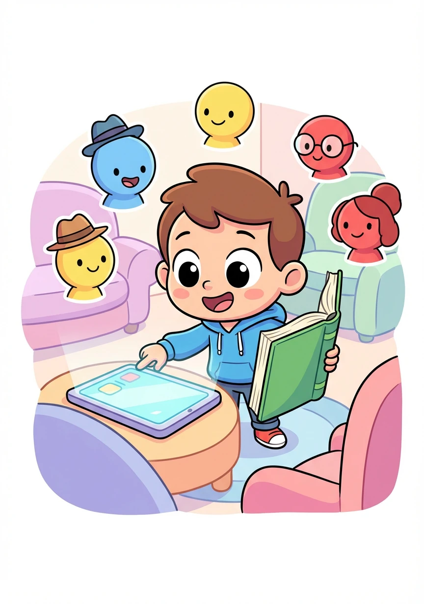 Freddie discovers he can create multiple Facebook accounts, each with a unique personality. He carefully follows all the rules to stay safe and friendly.