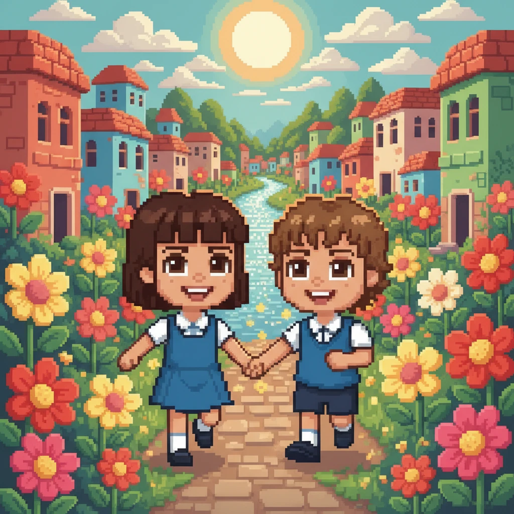 مغامرة يَمين ويانيس في قرية زهرة السعادة - 家庭故事