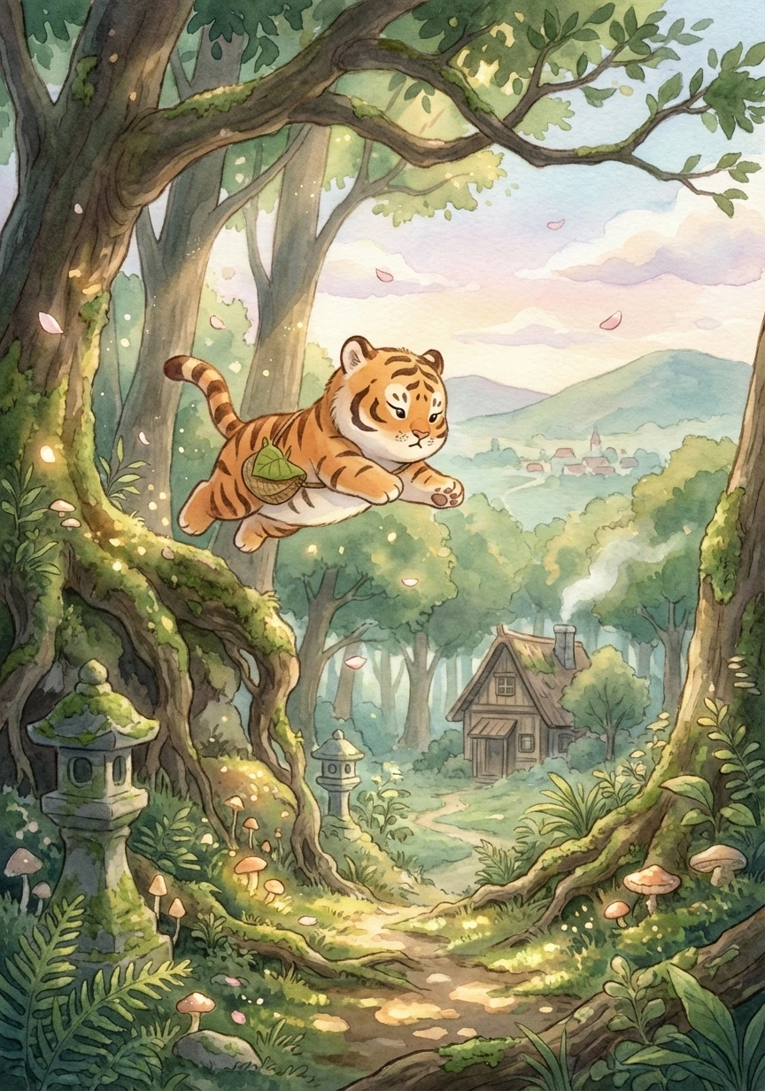 小老虎听了妈妈的话,重新鼓起了勇气。他开始更加努力地练习,不断提升自己的能力,逐渐成长为一只真正的森林守护者。