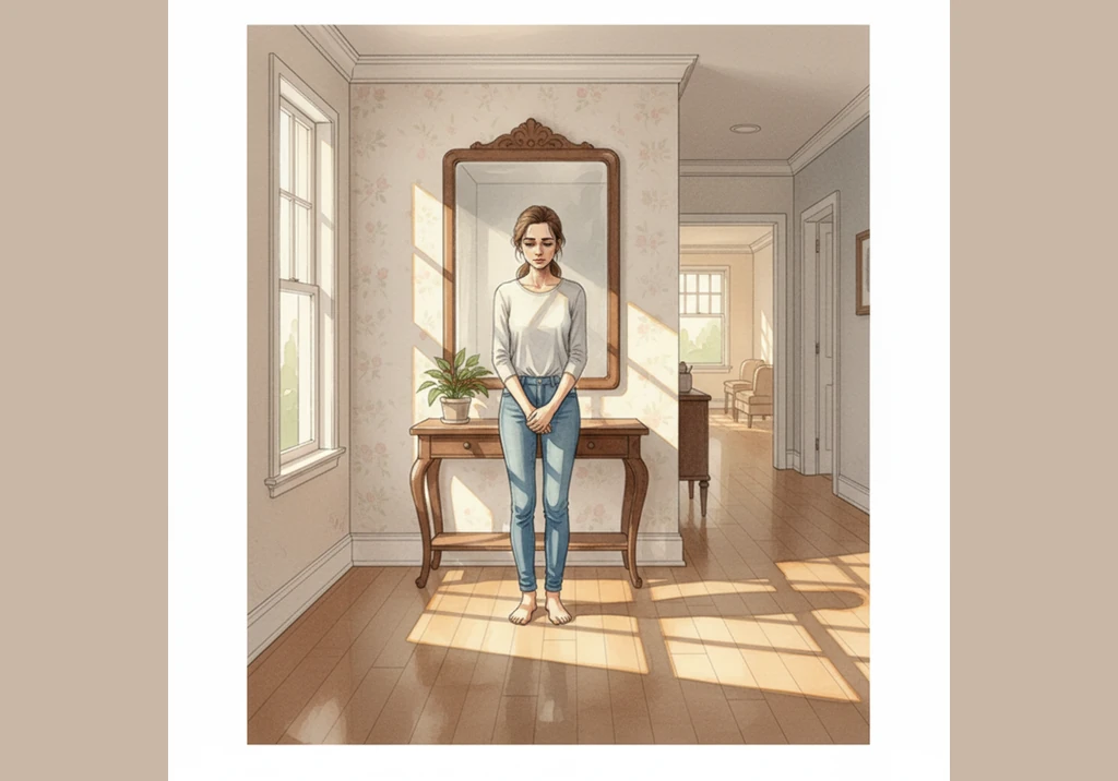 With the house finally empty, Savannah wanders through the quiet rooms, the golden afternoon light casting long shadows on the walls. She catches her