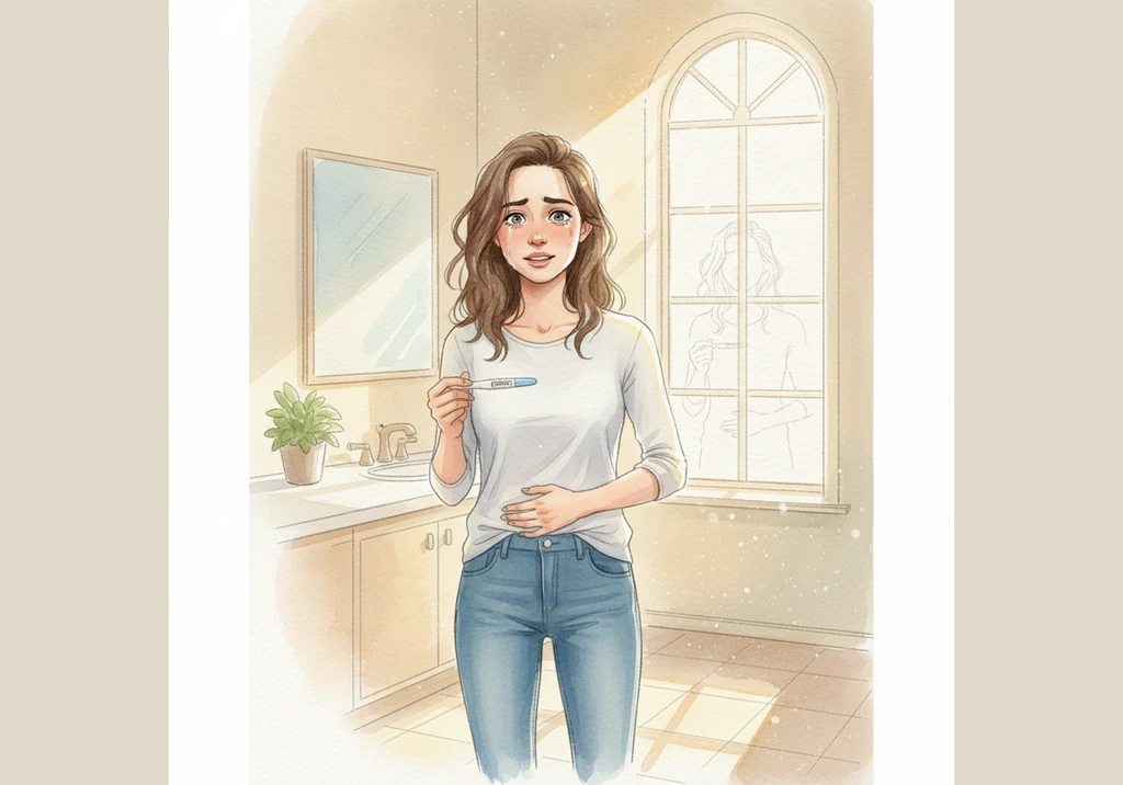 Weeks later, Savannah stands in her bathroom clutching a positive pregnancy test, the morning light filtering through the window just like it did the