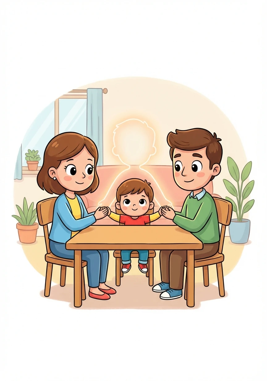The family gathers around the table, holding hands and sharing a moment of silence. Though Elias is gone, his spirit lives on in their hearts and memories.