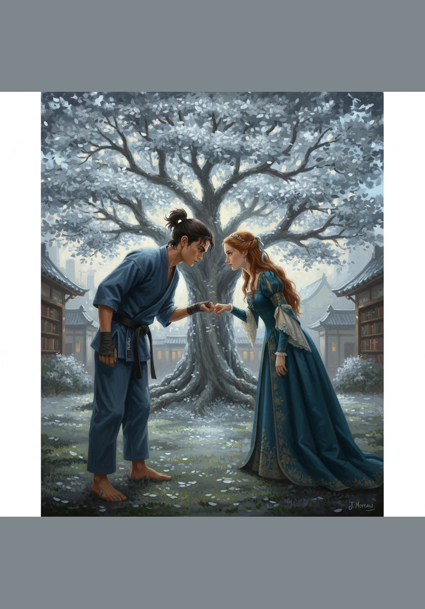 Beneath the silver leaves of the academy's sacred tree, Jax and Emmy lock pinky fingers in a solemn vow of eternal trust. They promise to always protect one another and never let secrets or lies tear their friendship apart, no matter how difficult the path becomes.