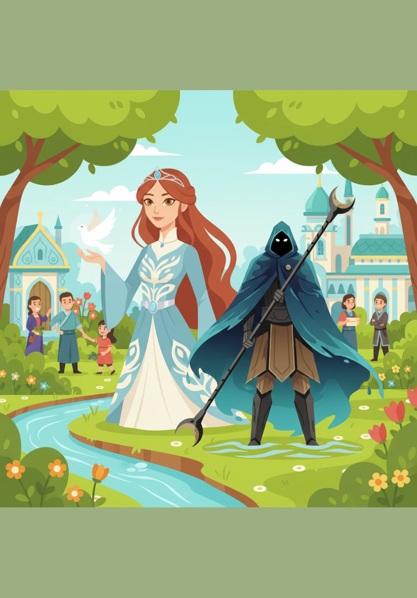 Под мудрым правлением королевы Элины королевство преобразилось до неузнаваемости. Вместо высоких тюремных стен люди начали строить прекрасные сады и вместе сажать деревья. Жизнь наполнилась смыслом и заботой, а Великое Безразличие навсегда осталось лишь грустной легендой в книгах истории.