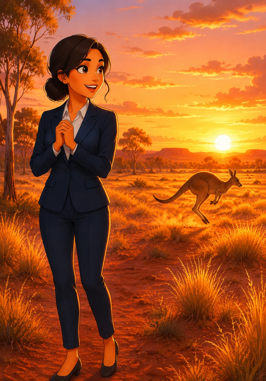 On weekends, Rubela explored the unique nature of Australia, feeling a deep connection to the land just as she did back in Peru. Seeing a kangaroo hop across a golden field at sunset filled her with absolute wonder.