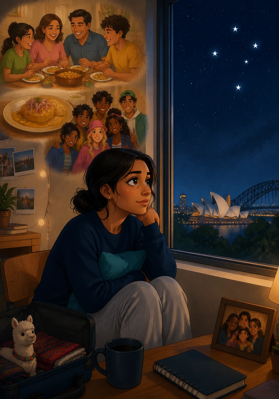 There were lonely nights when homesickness crept in, and she missed the warm laughter of her family and the taste of Peruvian food. Sitting by her window under the unfamiliar Southern Cross constellation, she reminded herself of why she chose this brave path.