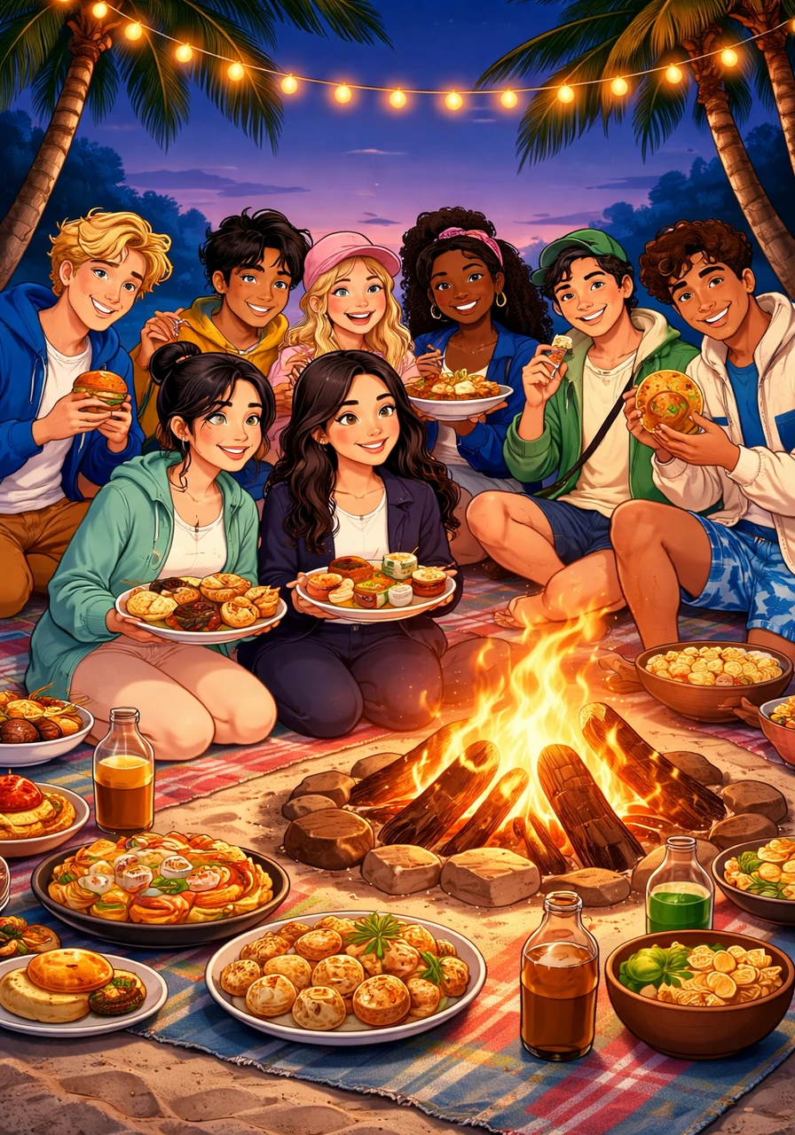 Over time, Rubela formed a tight-knit circle of international and local friends who became her chosen family. Together, they shared meals, combined their traditions, and celebrated each other's diverse cultures around a beach bonfire.