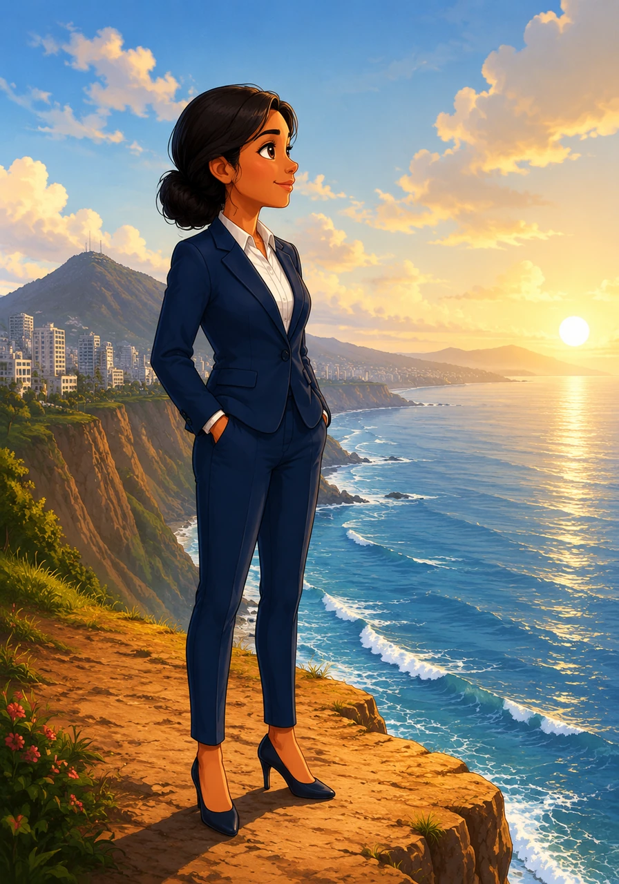 As her program came to a close, Rubela stood atop a cliff overlooking the ocean, reflecting on her incredible transformation. She was no longer just a dreaming girl from Lima, but a global citizen ready to take on the professional world.