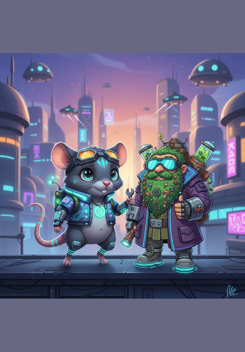 Barnaby the rat adjusted his tiny backpack and stepped into the Whispering Woods, where the mushrooms glowed like soft lanterns. He had heard stories of the magic hidden within these trees and was determined to find the legendary Golden Berry.