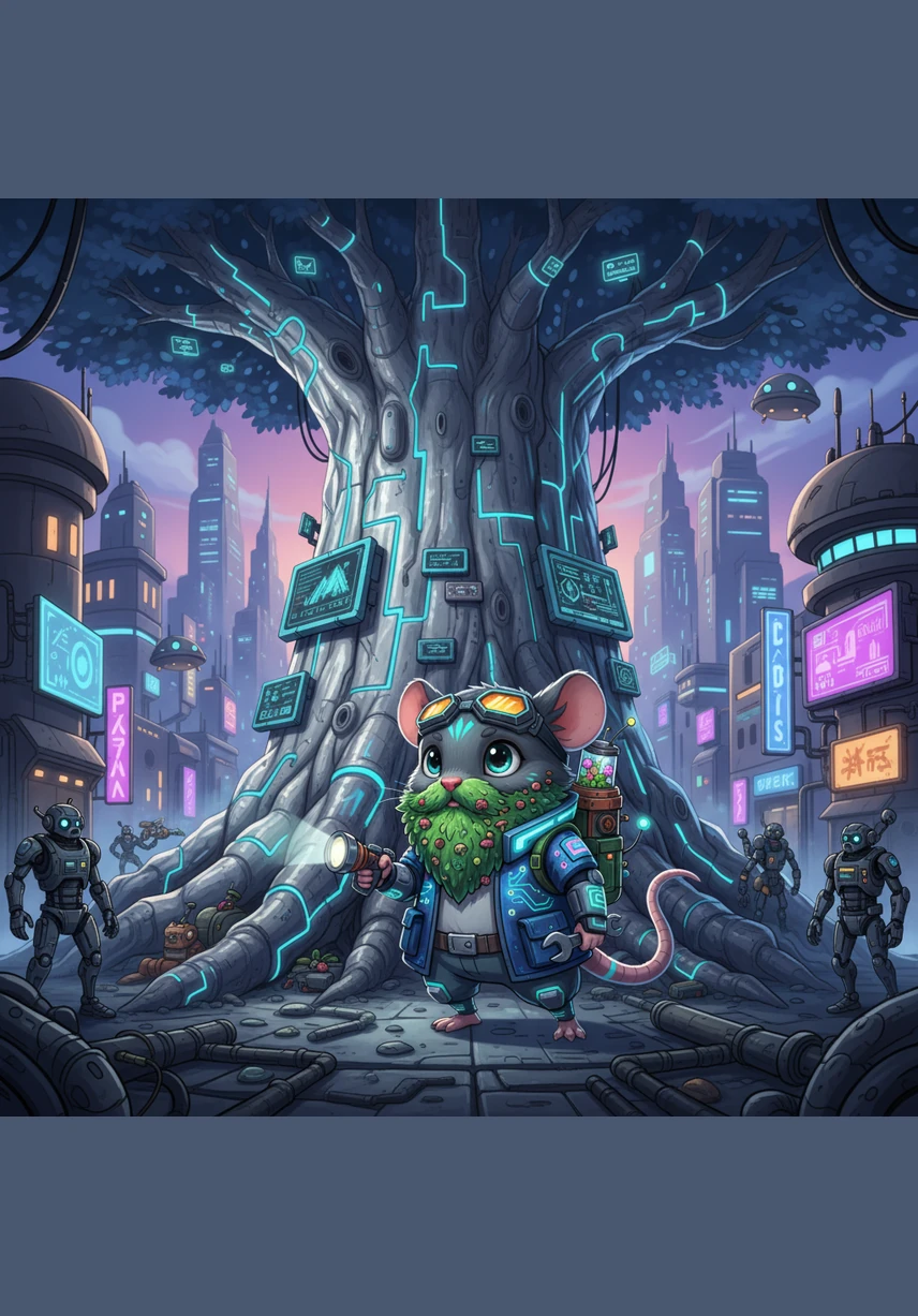 The trail led him to the base of the Great Silver Oak, where a cluster of miniature houses was carved directly into the twisting roots. Tiny windows flickered with warm candlelight, and the scent of baking honey-bread filled the air.