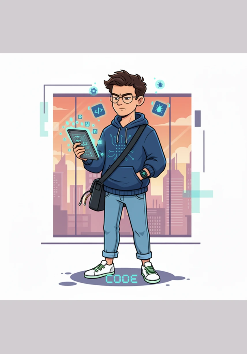 The interface starts to take shape as Alex adds input fields for Student ID and Name. Each box is perfectly aligned, featuring a minimalist aesthetic with soft gray borders.