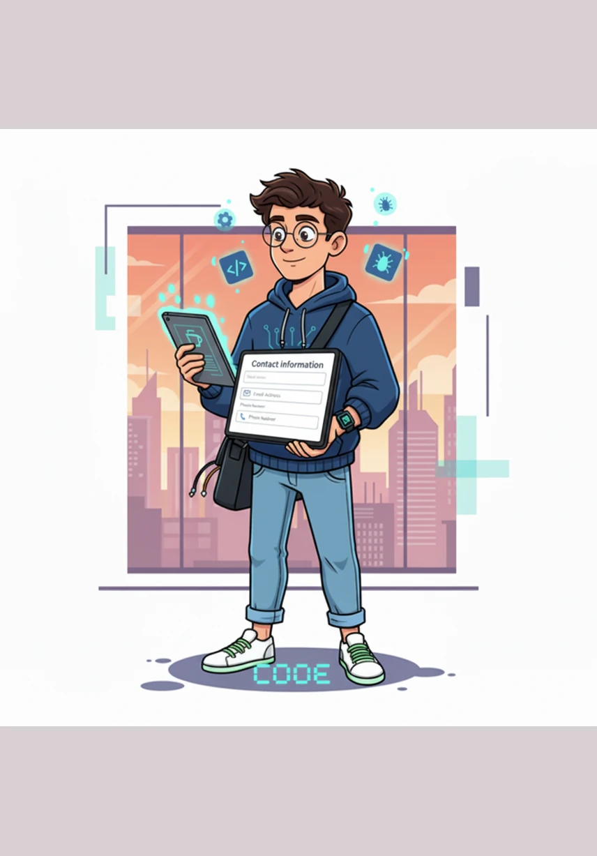 Expanding the form, Alex includes sections for Email and Phone numbers. The layout is clean and spacious, ensuring that users can enter information without feeling overwhelmed.