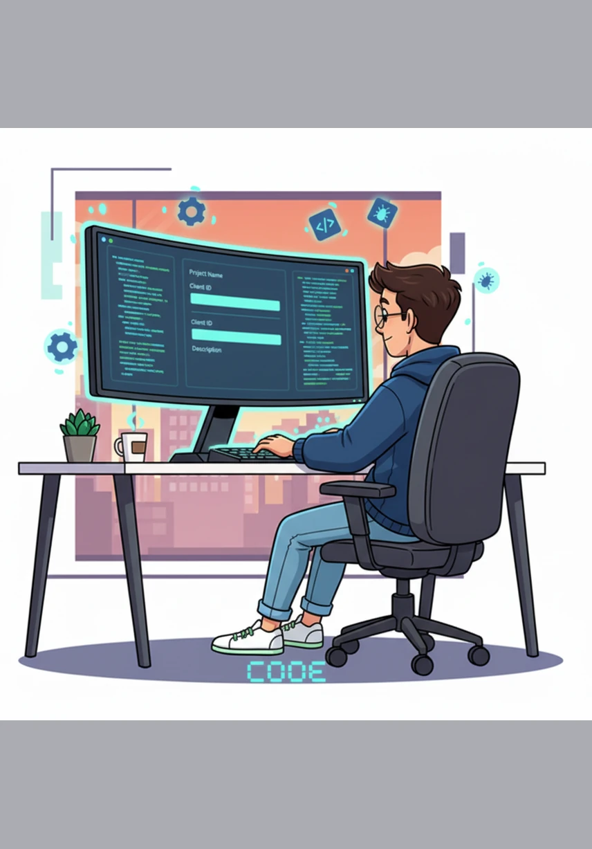 Below the input form, a sleek data table emerges to display student records. The headers are styled in a bold, professional font, providing a clear overview of the database.