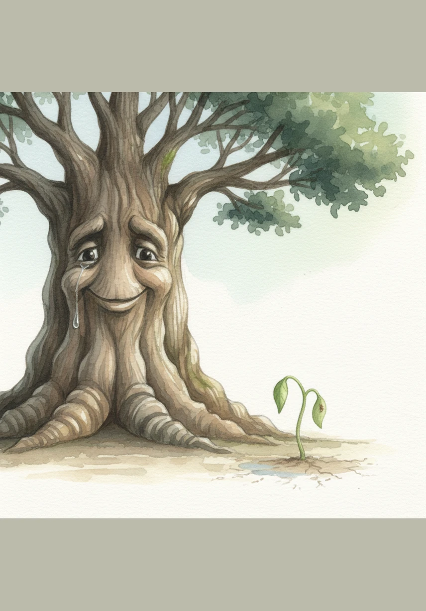 Barnaby, the ancient oak tree with bark like wrinkled velvet, looks down with a creaky, kind smile. He tells Pip that the secret to being a great tree isn't how fast you grow, but how well you listen to the earth and the wind.