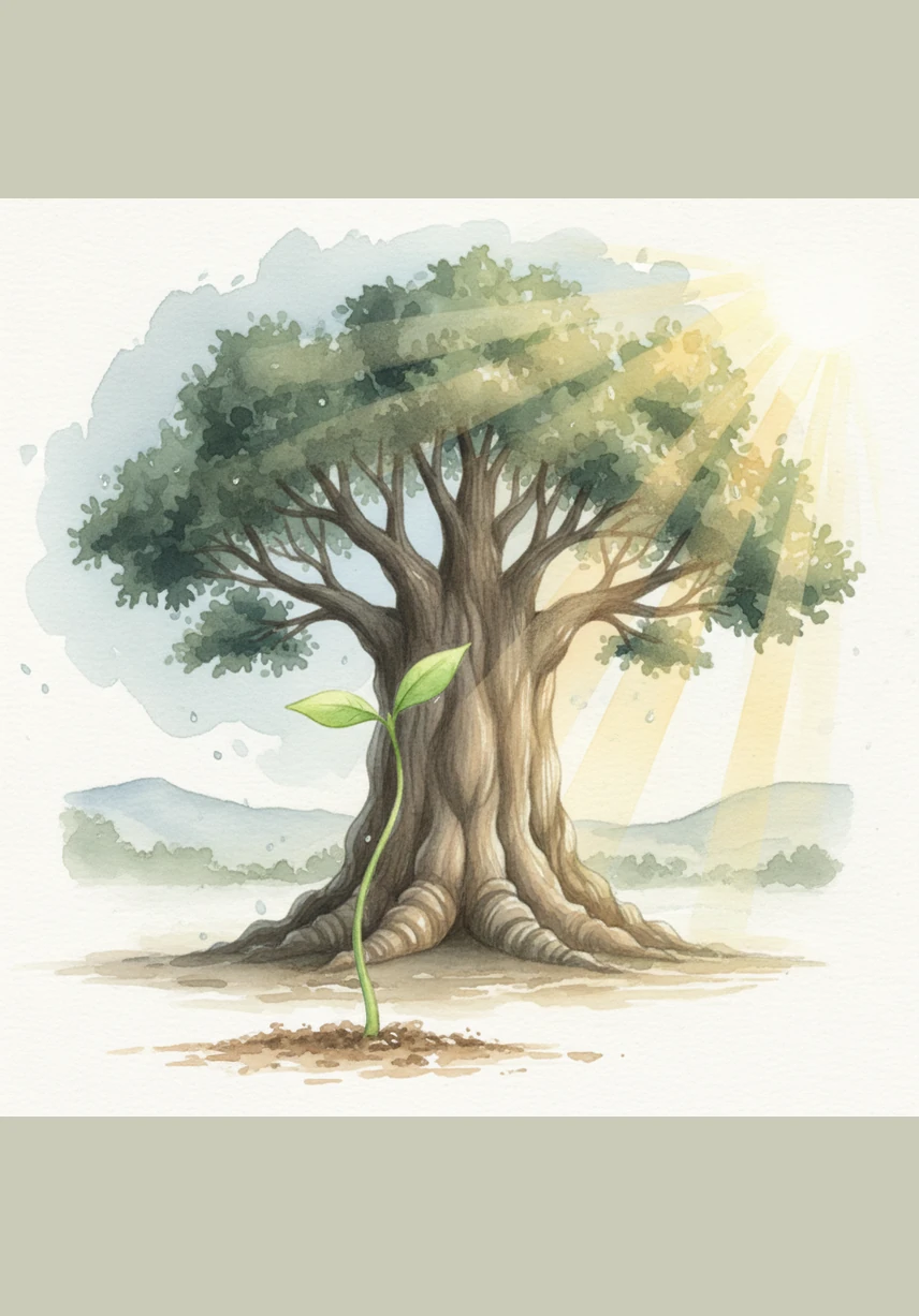 When the sun finally returns, Pip notices a bright blue butterfly landing right on his tiny leaf. If he had been as tall as Barnaby, the butterfly might have never found such a perfect, low-to-the-ground resting spot.