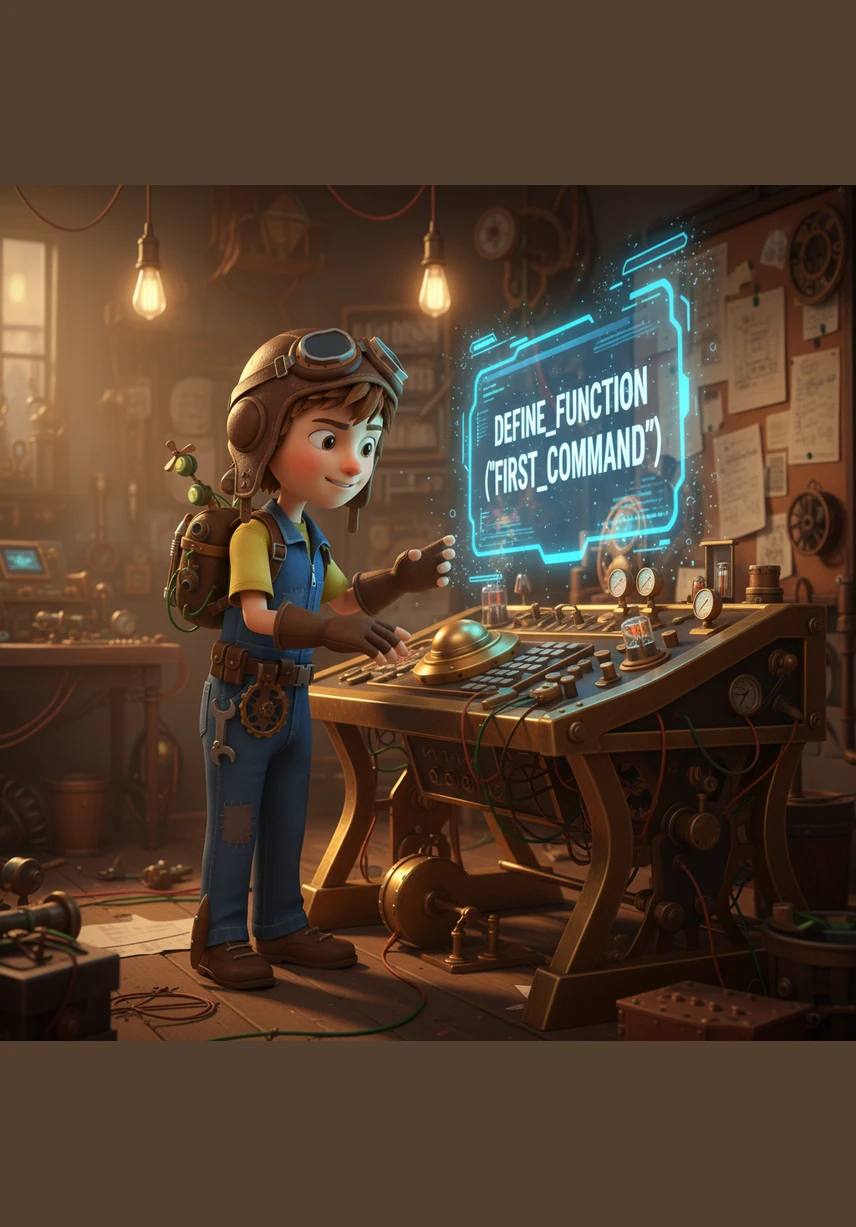 Leo defines the first command in his code, linking the distance between his thumb and index finger to the scale of an object. He holds his breath, hoping the complex mathematics of his script will translate into fluid movement.