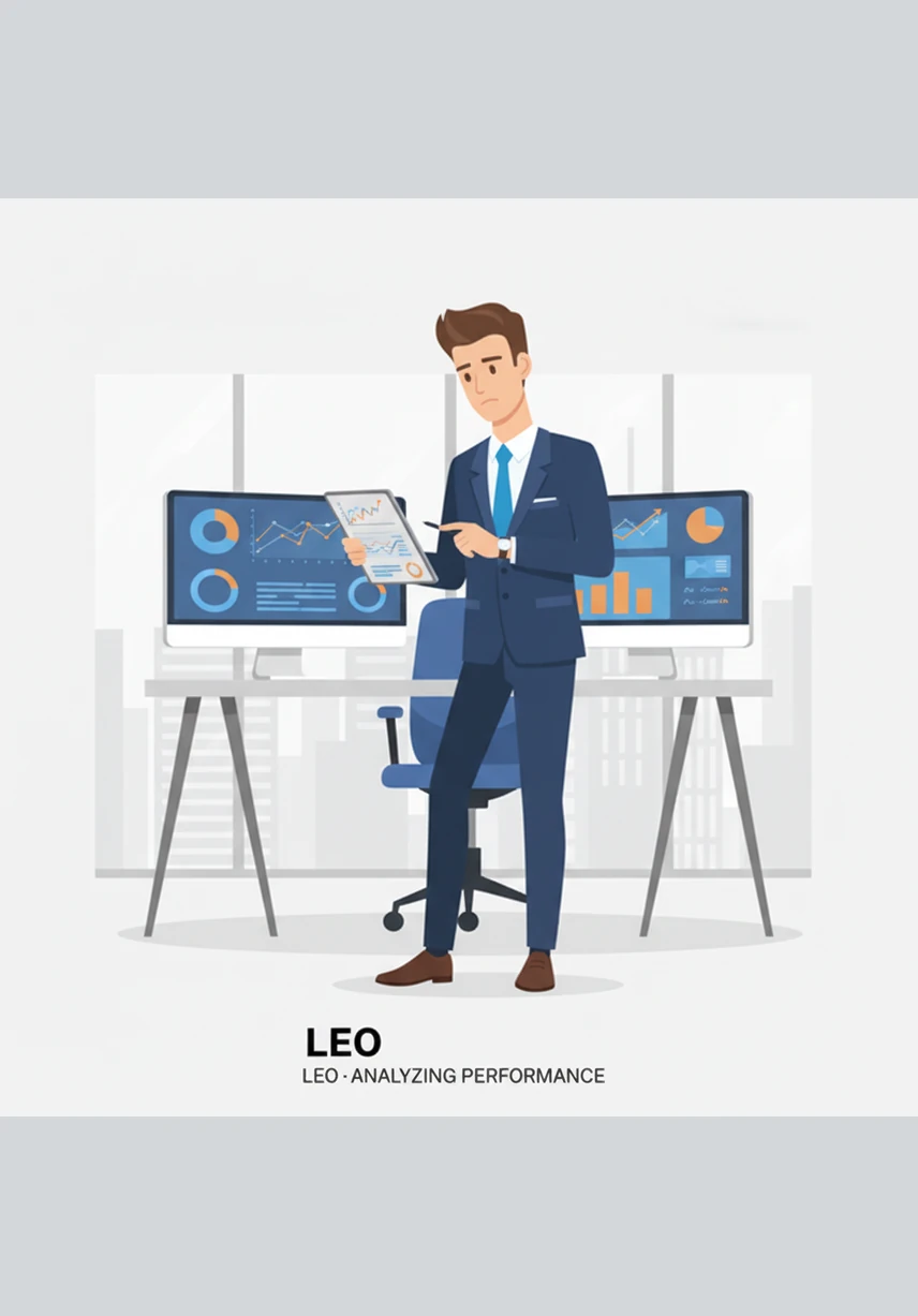 Analyzing real-time data and performance metrics, Leo fine-tunes his strategy with mathematical precision to optimize his results. He learns to identify exactly what resonates with his audience, allowing him to scale his efforts and maximize his growth.