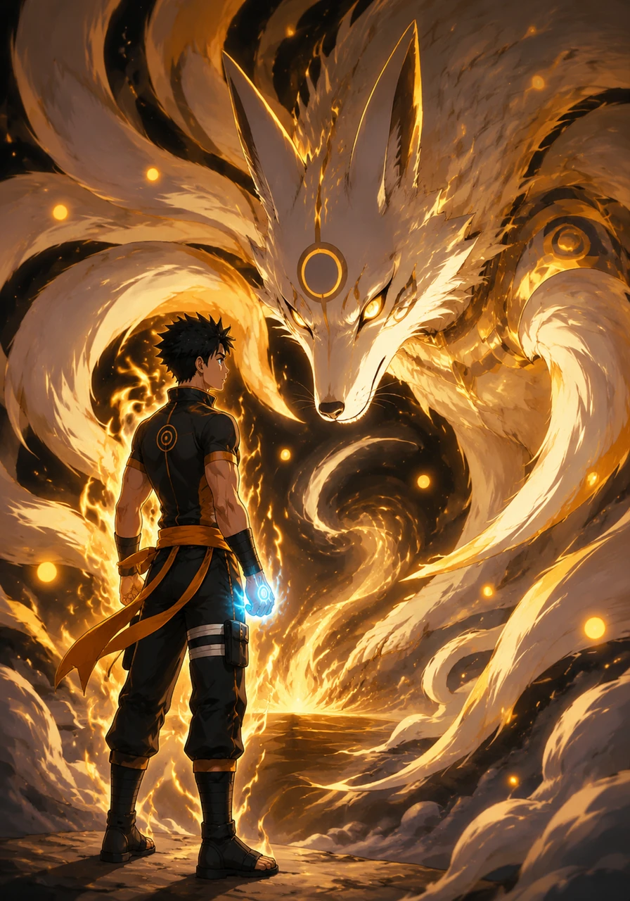 Deep within his consciousness, Troy confers with the massive, multi-tailed spirit that has been his lifelong companion. They agree that this new world is their greatest challenge yet, requiring a bond stronger than ever before.