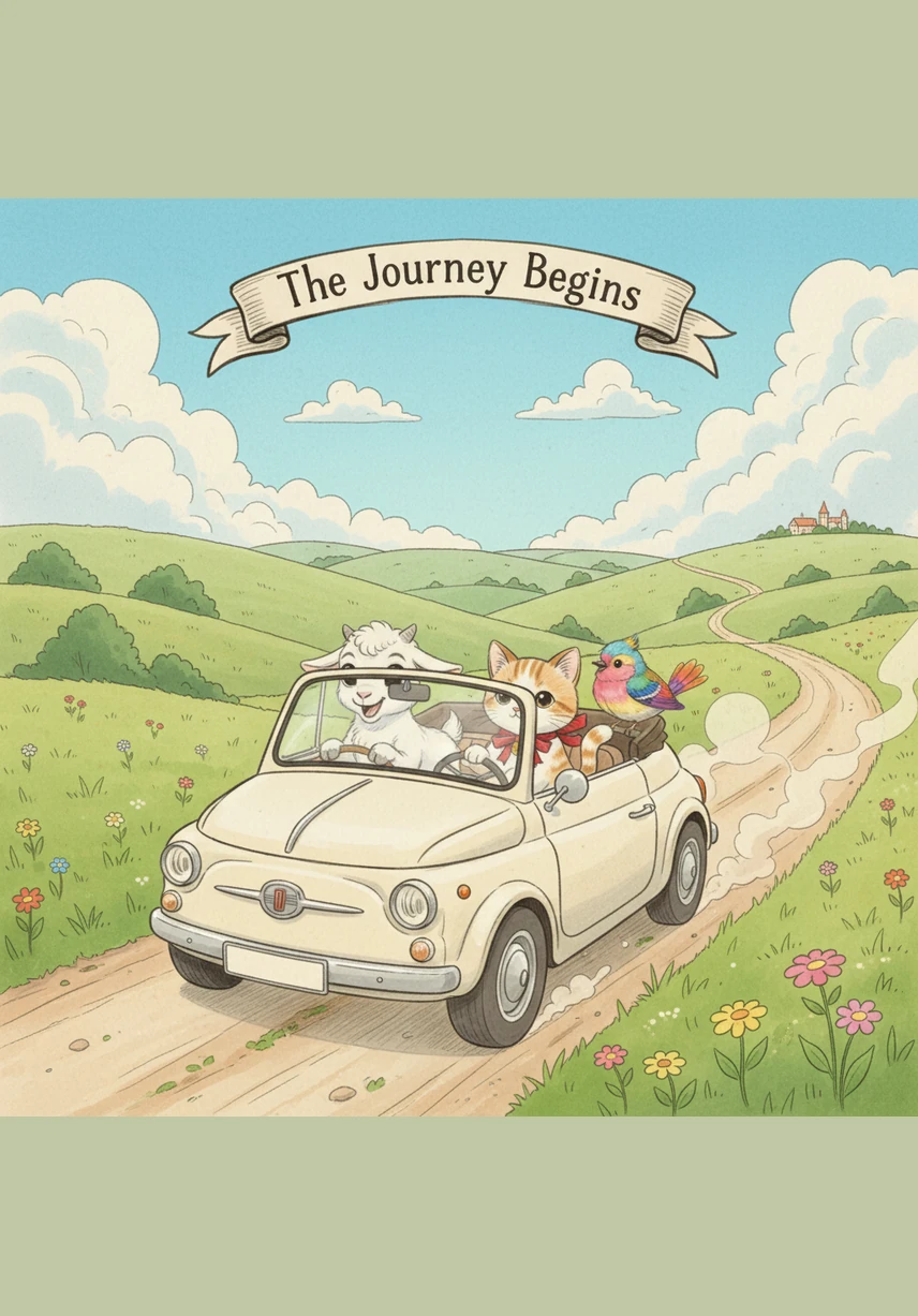 گاڑی ہرے بھرے کھیتوں کے درمیان سے گزر رہی تھی جہاں رنگ برنگے پھول کھلے تھے۔ بکو نے کھڑکی سے باہر گردن نکال کر تازہ ہوا کا لطف اٹھایا۔