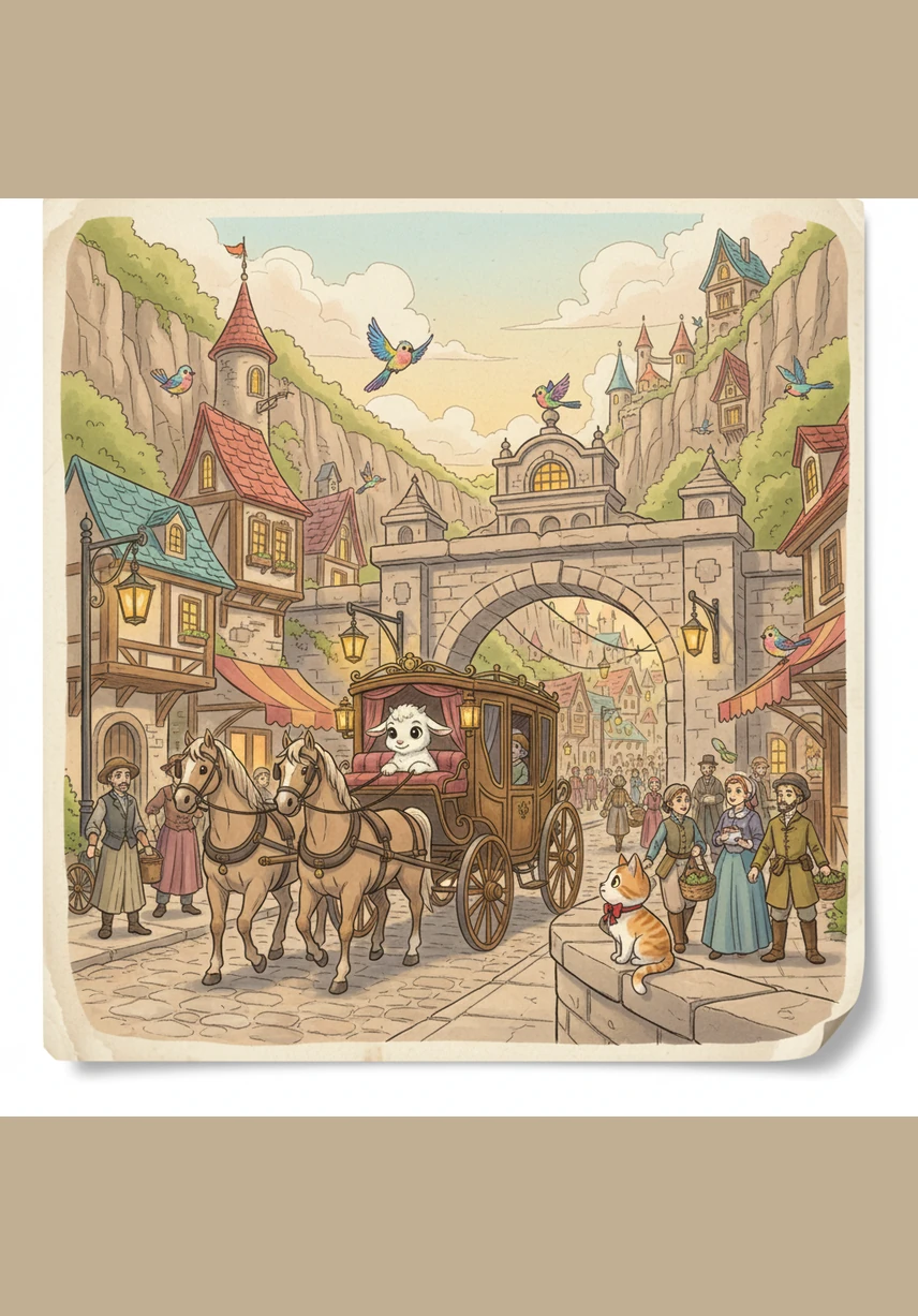 جیسے ہی گاڑی شہر میں داخل ہوئی، بکو نے اونچی عمارتیں اور رنگ برنگی روشنیاں دیکھیں۔ یہ سب اس کے لیے بہت نیا اور حیران کن تھا۔