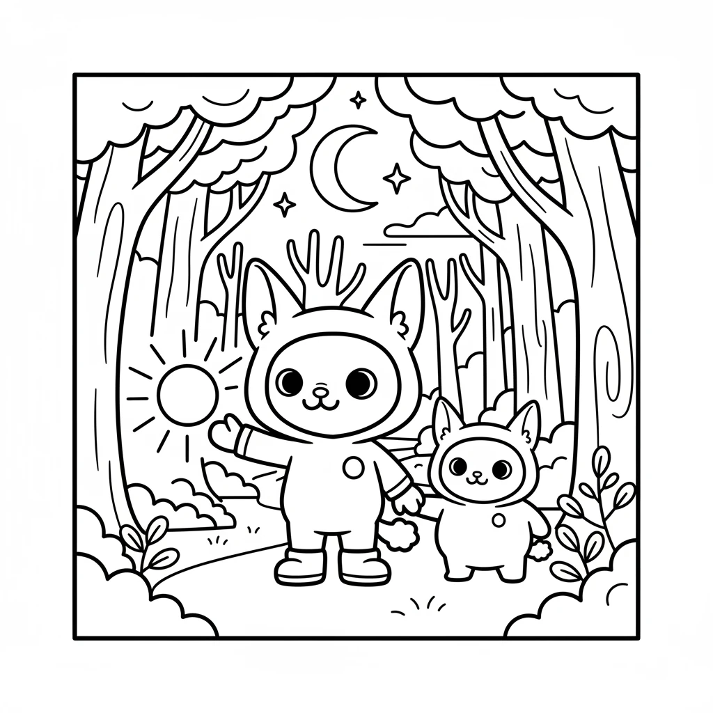 labubu coloring pages - 涂色本