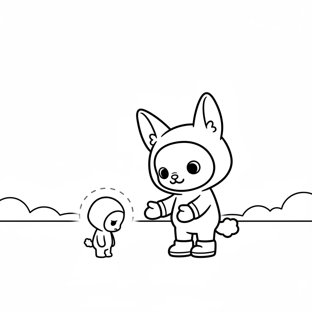 Lulu gently approaches the sad little creature. Its glow is barely there, and it looks downcast. Lulu feels a pang of empathy for her new friend.