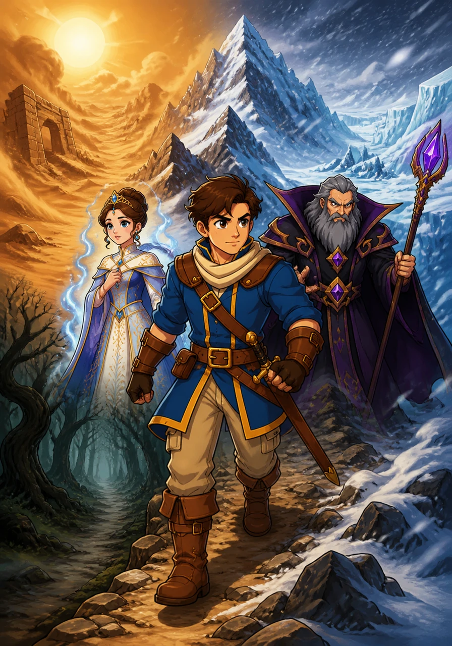 Adrian’s journey took him through the scorching sands of endless deserts and the biting winds of frozen tundras. He climbed jagged, snow-capped mountains and navigated dark forests, his resolve never wavering even as the elements conspired to turn him back.