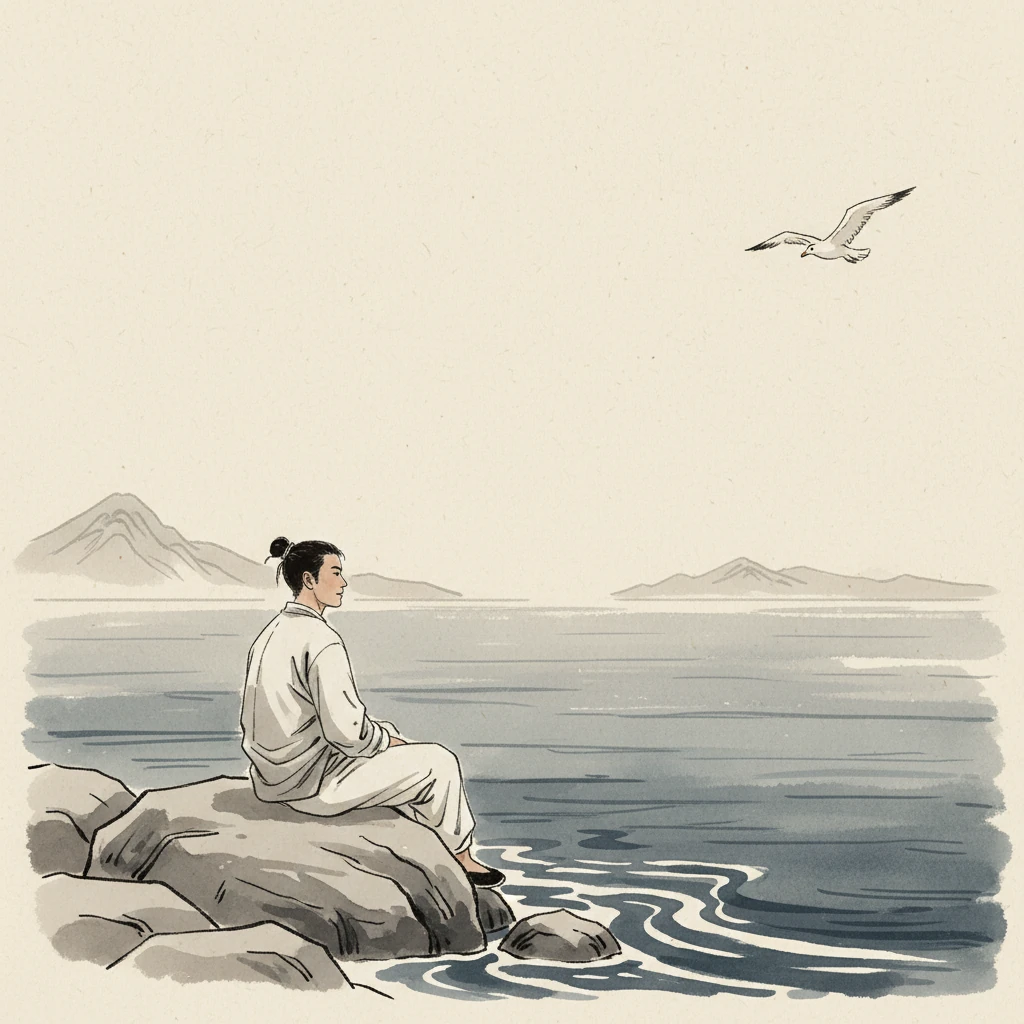 Nino, un giovane dall'animo quieto, sedeva su una roccia levigata dal tempo, con lo sguardo perso nell'infinito blu del mare di Sicilia. Le onde si rincorrevano con un sussurro costante, e il profumo salmastro dell'aria avvolgeva i suoi pensieri, mentre un gabbiano solitario danzava nel cielo limpido.