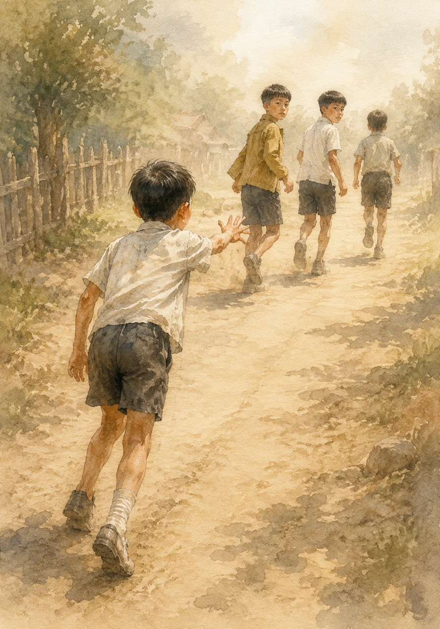 In the warm, hazy memories of a distant childhood, a pale, slender boy named Ayan runs behind the other children, dragging his injured left leg across the dusty ground. Whenever the group gets too far ahead, he calls out in a gentle, pleading voice, promising to tell them a story even more wondrous than the day before.
