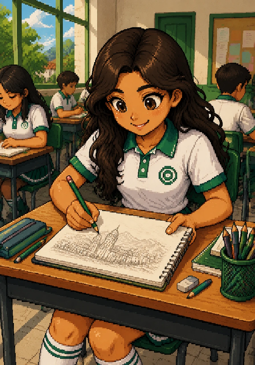 In the vibrant classrooms of the Colegio de Bachilleres por Cooperación Taxco el Viejo, Litzi Dallana Fitz Bahena was known for always carrying a sketchbook. Her eyes sparkled with creativity whenever she put pencil to paper, dreaming of sharing her vision with the world.