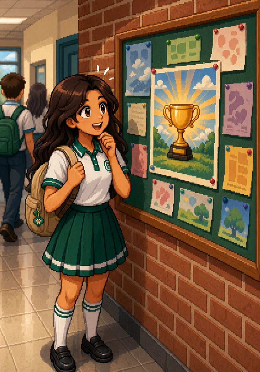 When a grand regional drawing contest was announced on the school bulletin board, Litzi felt a sudden rush of excitement. She knew this was her chance to challenge herself and showcase the beauty of her imagination.