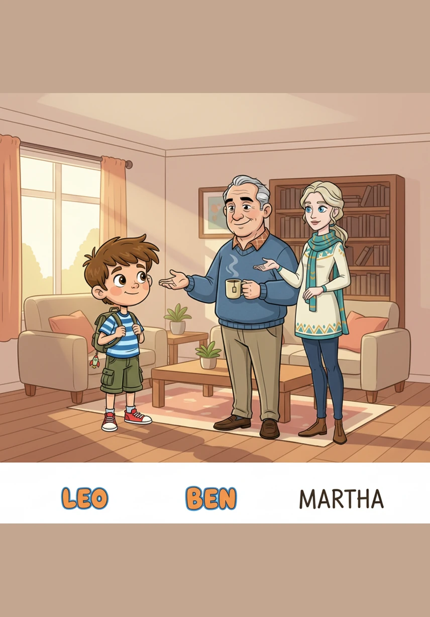 Jeden Morgen nach dem Aufstehen schaltet Leo kurz das Fernsehen ein. Er schaut sich gerne den Nachrichtensender an, weil die Reporter dort immer sehr spannende Dinge aus fernen Ländern berichten.